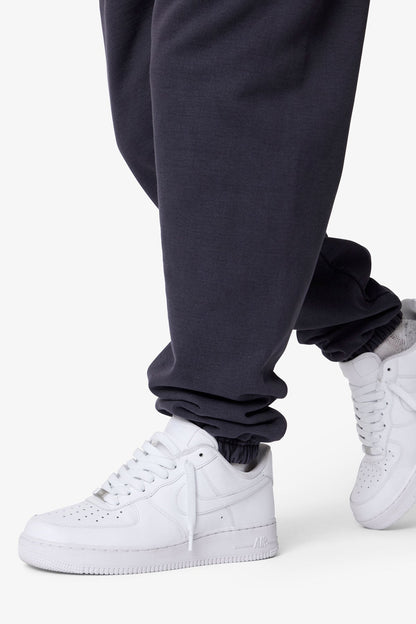 Heavy Basic Sweatpants - Washed Black