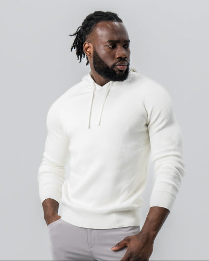 Heavy Knit Hoodie - Cream