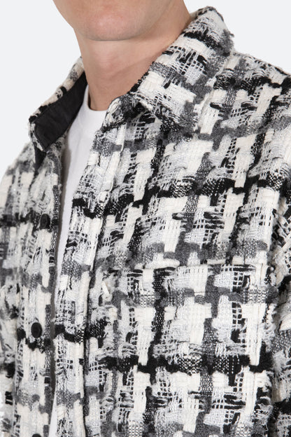 Heavyweight Raw Edge Flannel - Grey/White