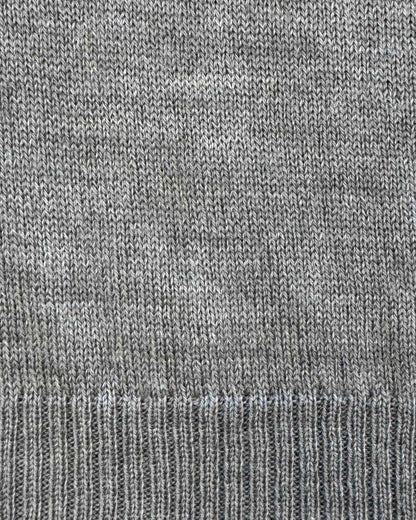 Merino Wool Knit Scarf - Grey