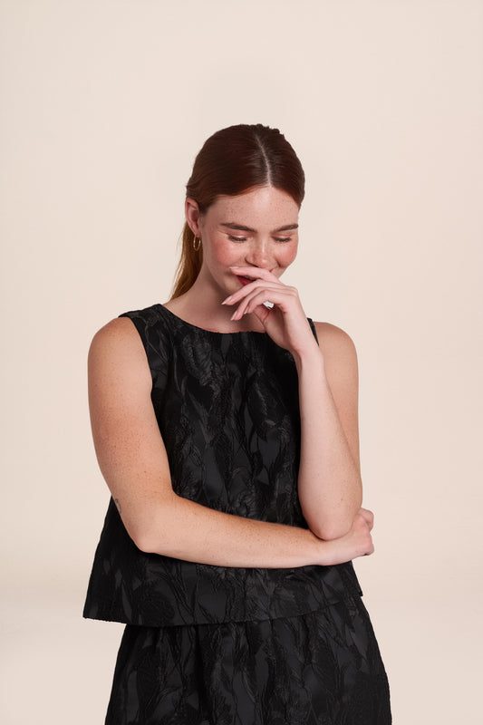 Jacquard Taylor Top