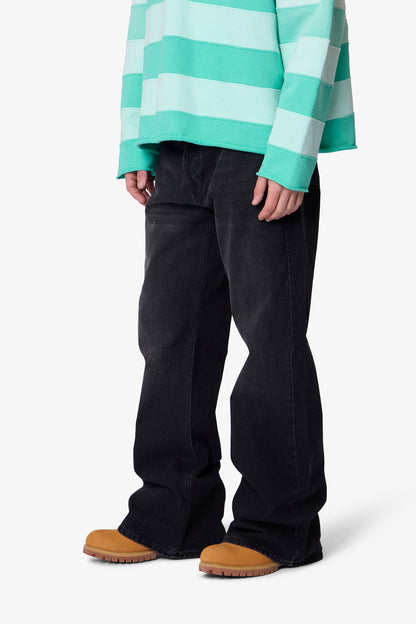 Kick Flare Denim - Washed Black