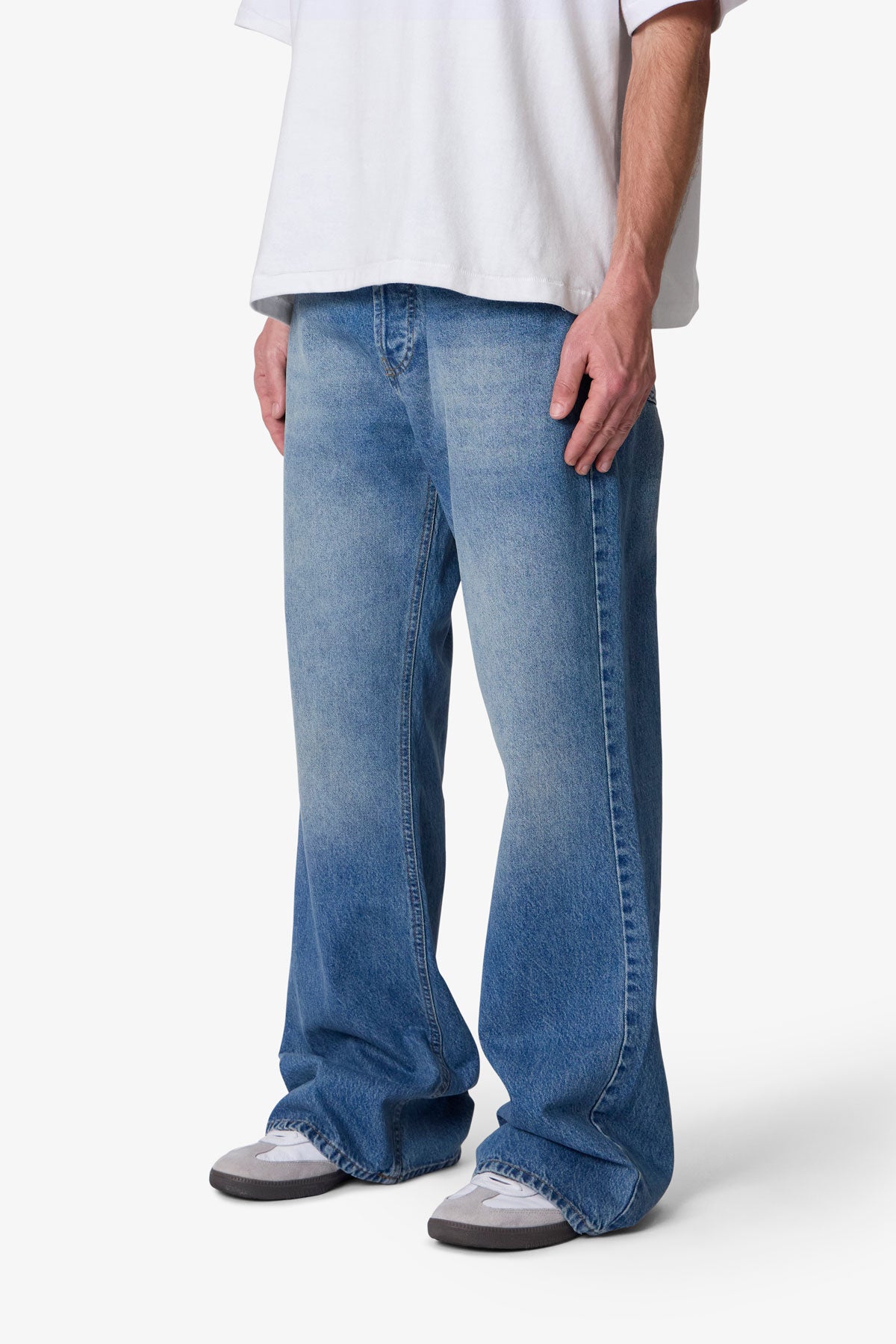 Kick Flare Denim - Washed Blue
