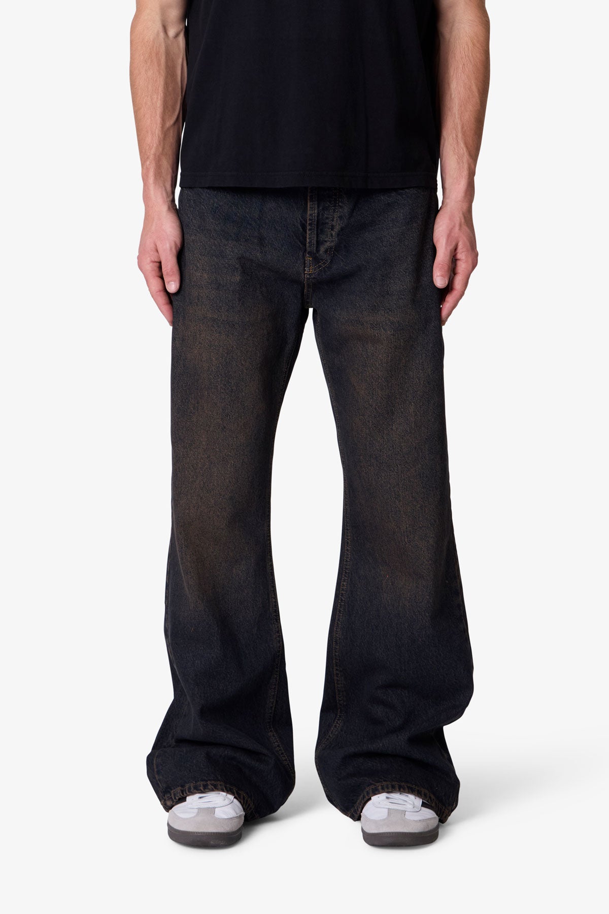Kick Flare Denim - Washed Brown