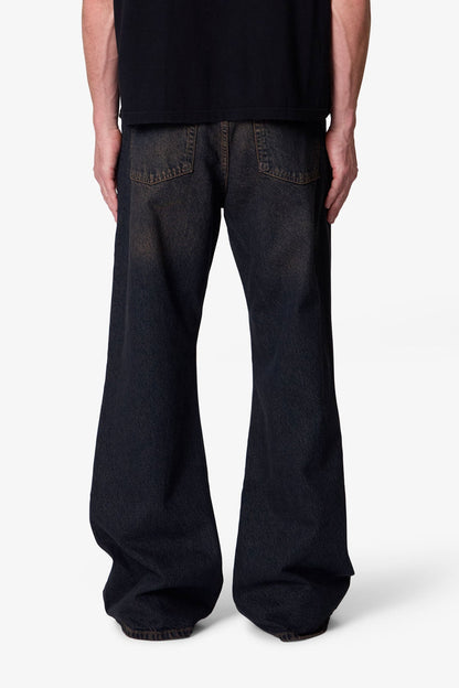 Kick Flare Denim - Washed Brown