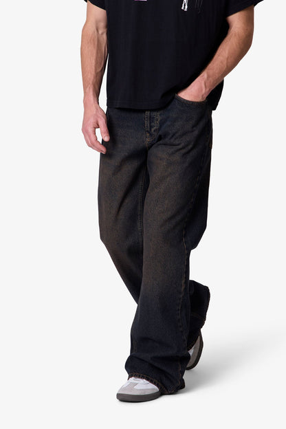 Kick Flare Denim - Washed Brown