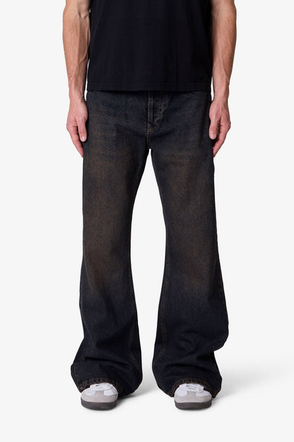 Kick Flare Denim - Washed Brown