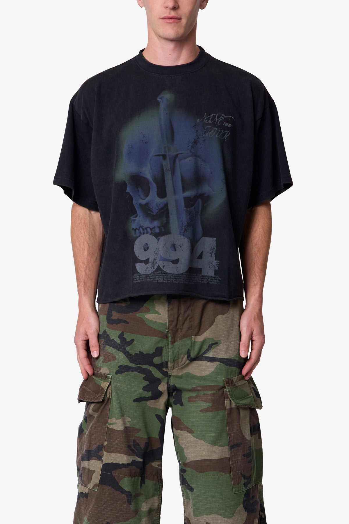 Knife Skull Tee - Black