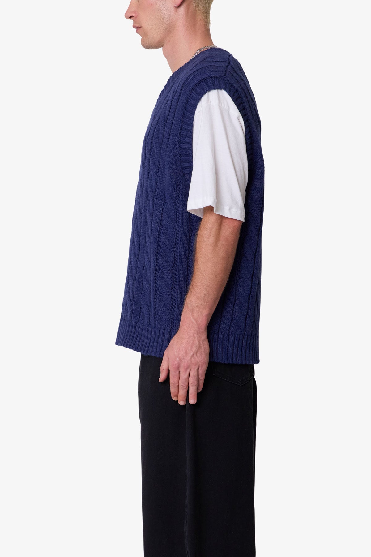 Knit Vest - Navy