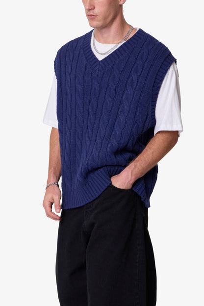 Knit Vest - Navy