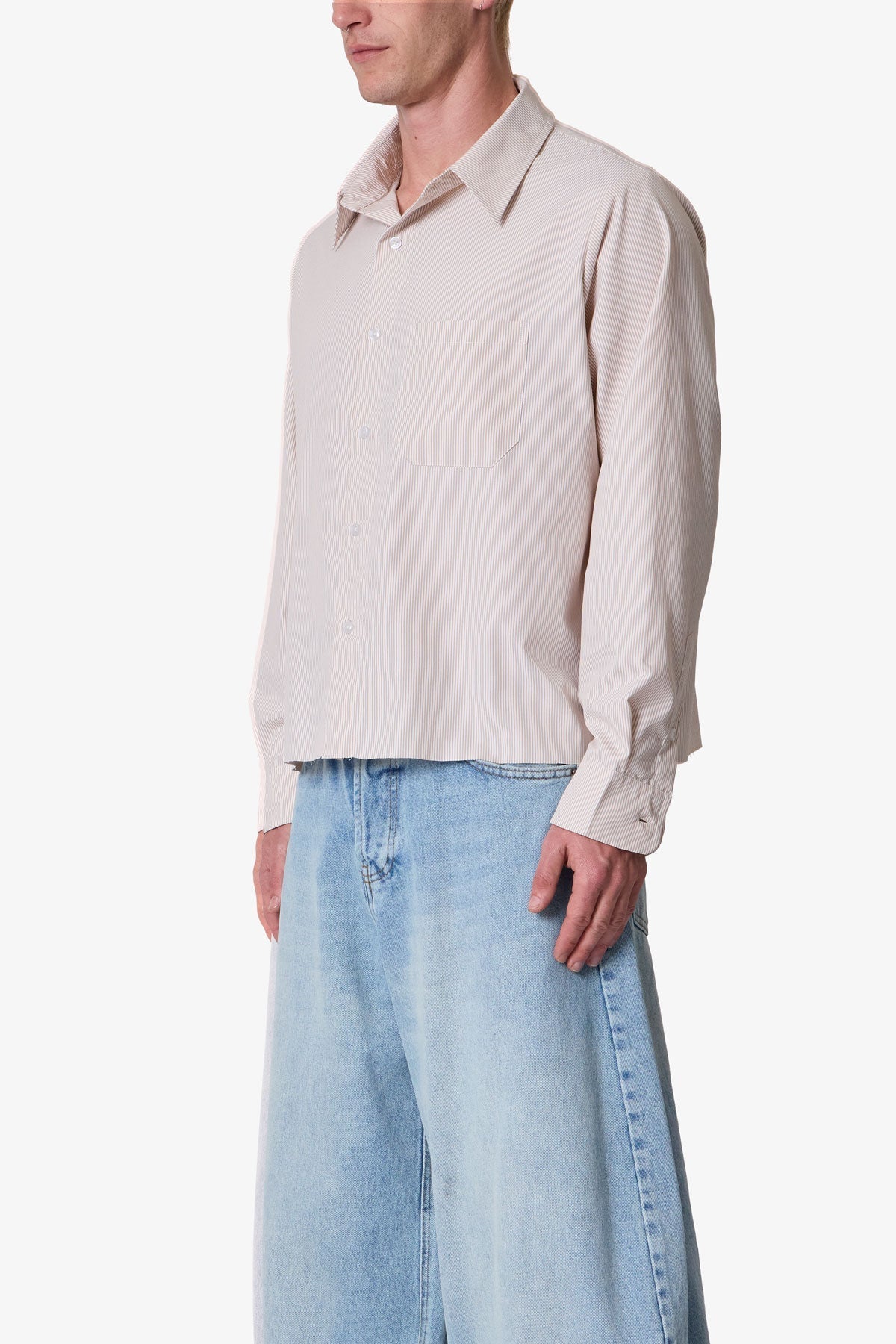 L/S Plaid Poplin Shirt - Brown