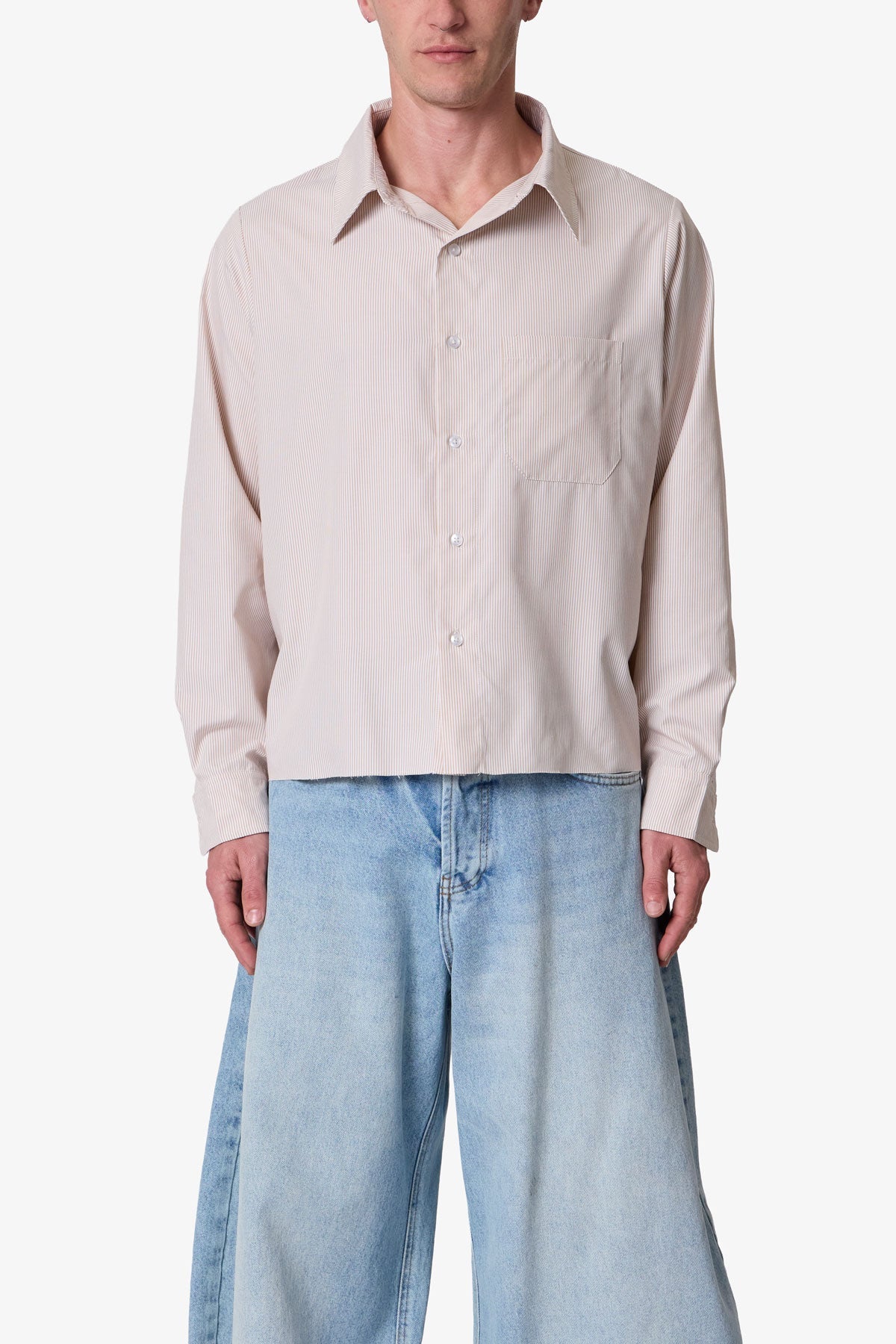 L/S Plaid Poplin Shirt - Brown