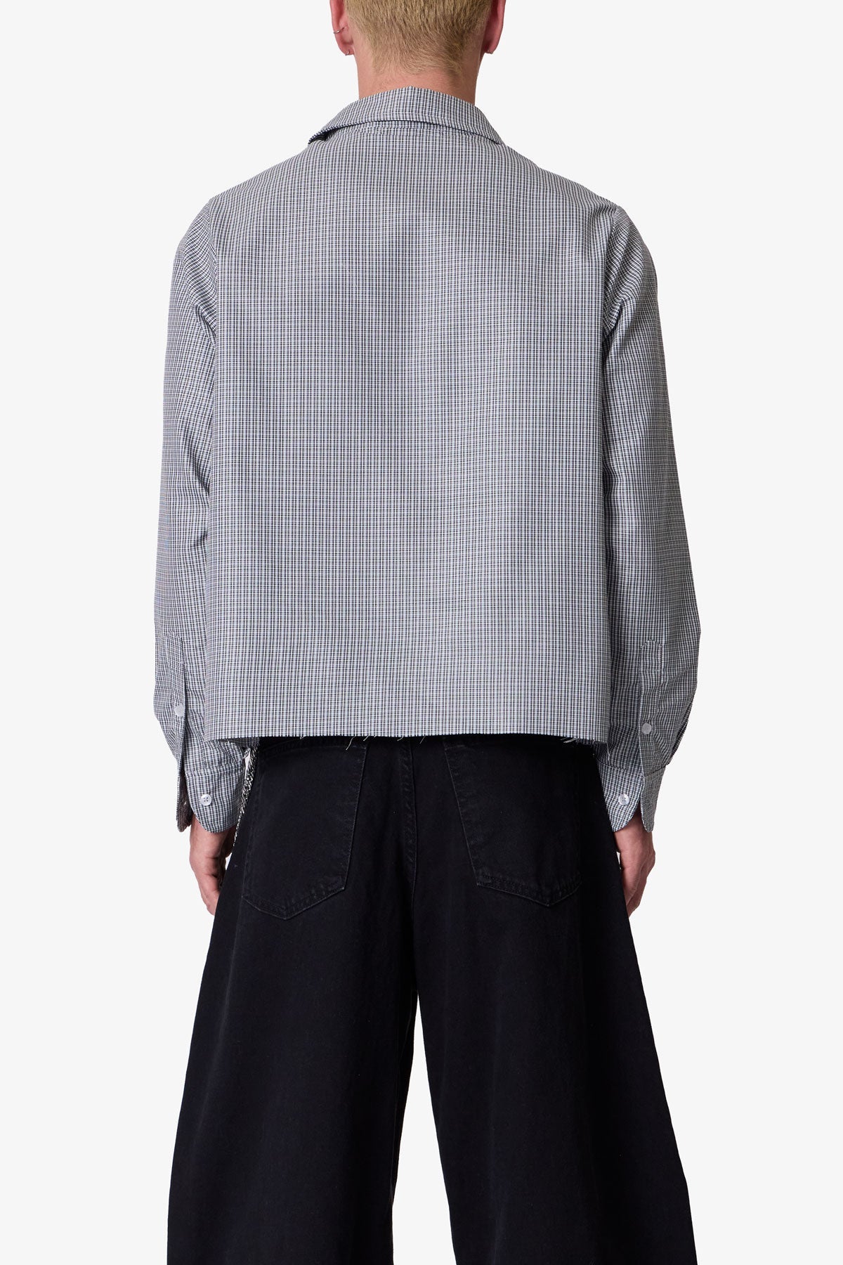L/S Plaid Poplin Shirt - Grey
