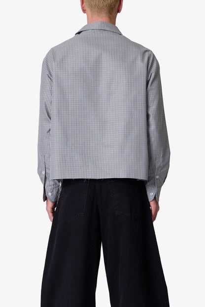 L/S Plaid Poplin Shirt - Grey