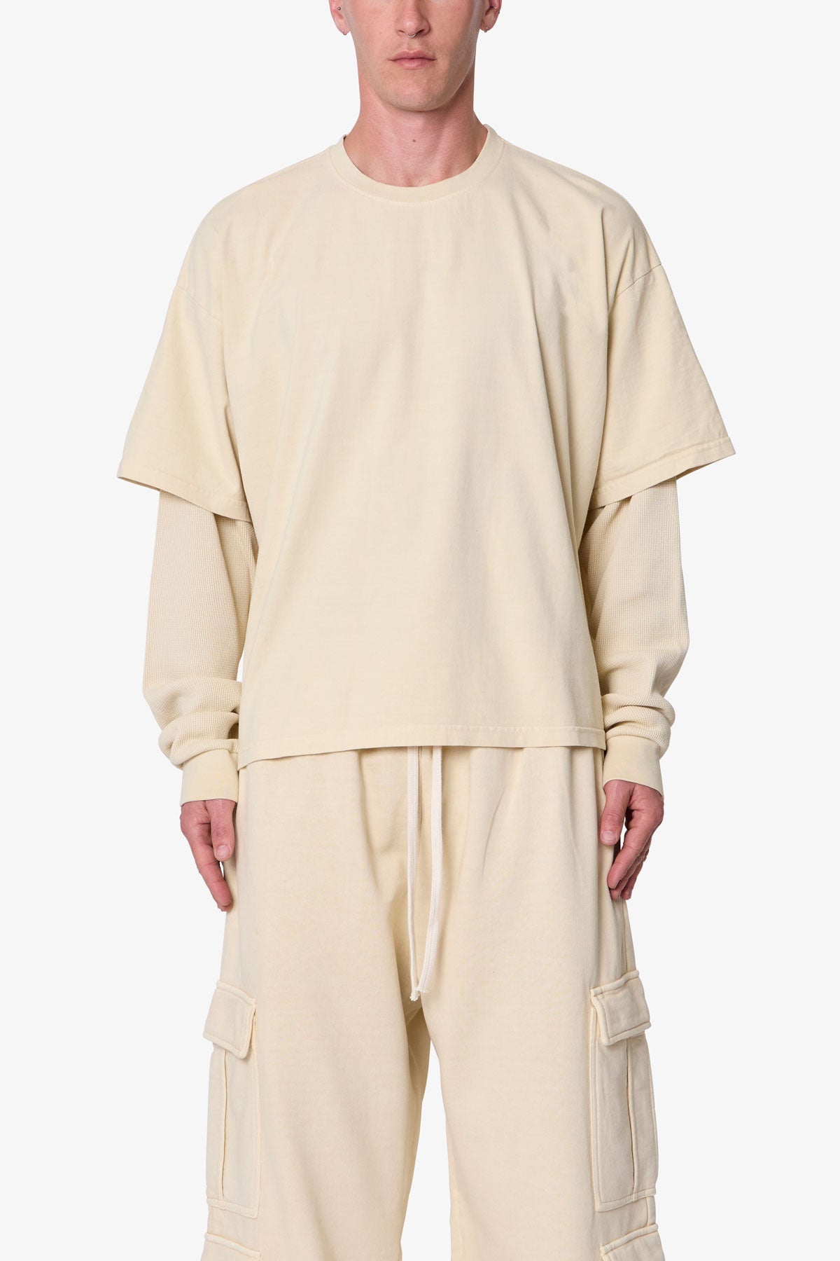 Layered Thermal L/S Tee - Off White
