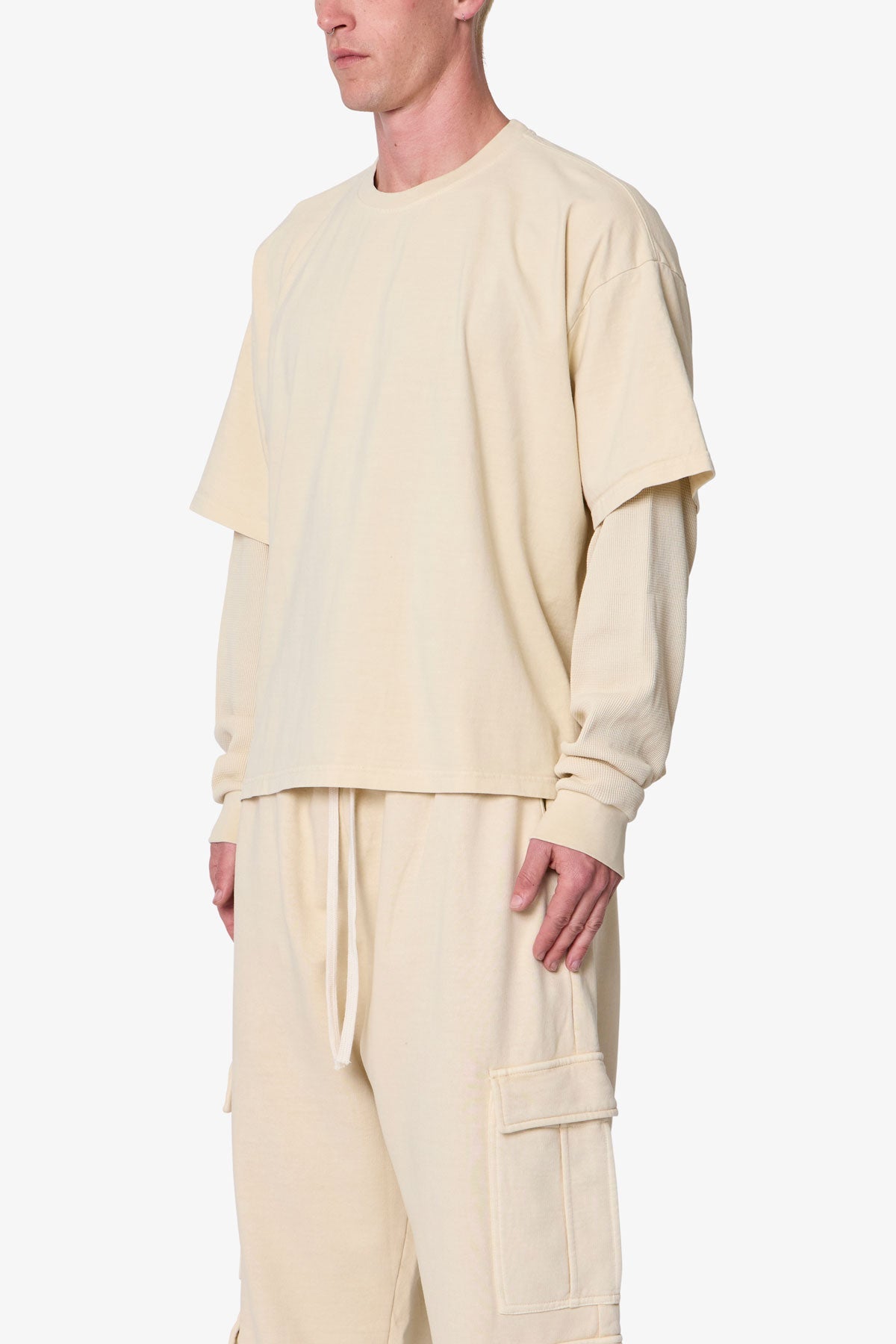 Layered Thermal L/S Tee - Off White