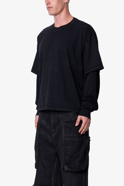 Layered Thermal L/S Tee - Vintage Black