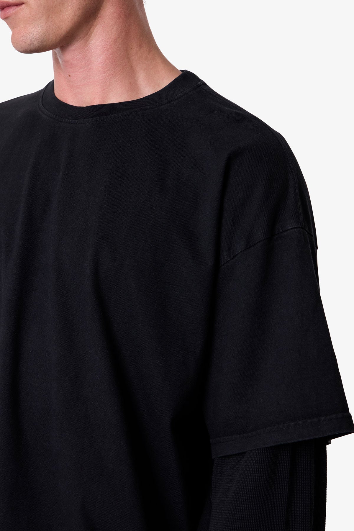 Layered Thermal L/S Tee - Vintage Black
