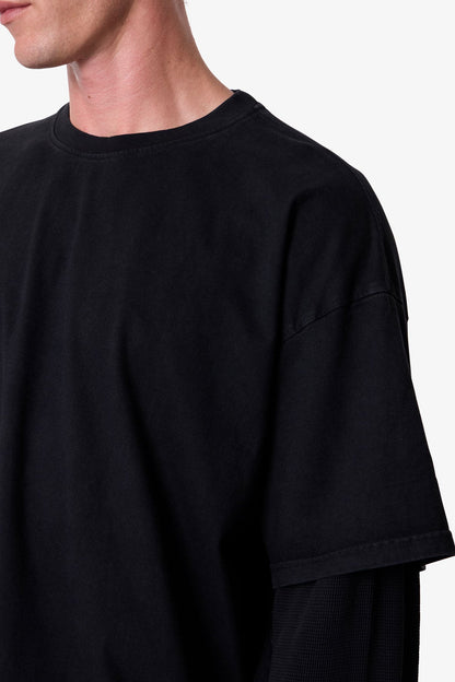Layered Thermal L/S Tee - Vintage Black