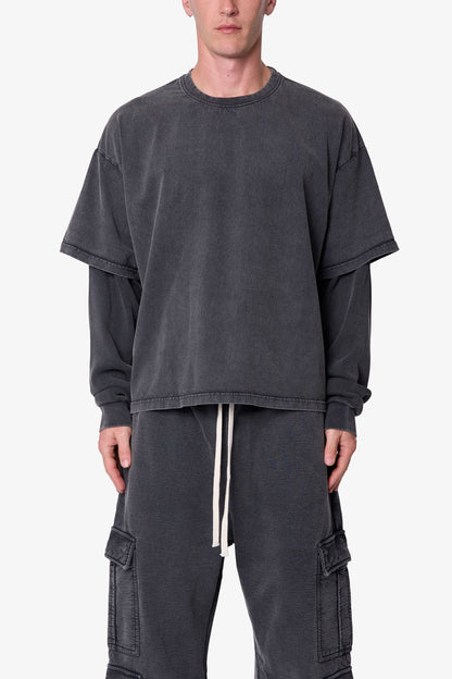 Layered Thermal L/S Tee - Washed Black