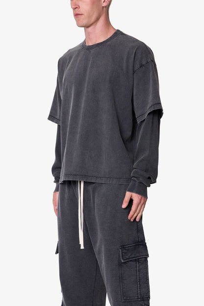 Layered Thermal L/S Tee - Washed Black