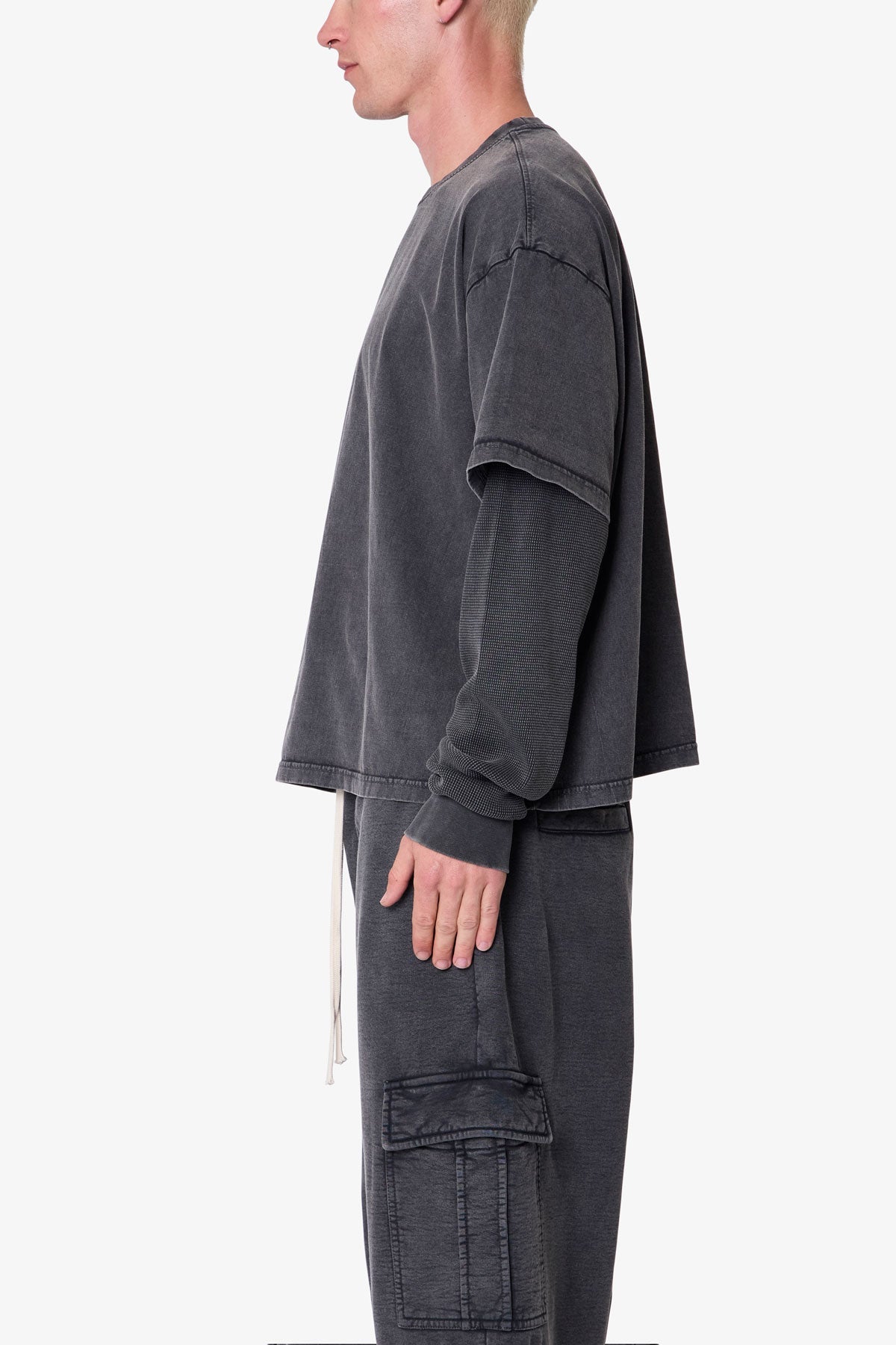 Layered Thermal L/S Tee - Washed Black