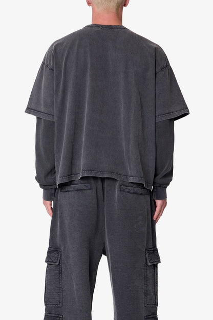 Layered Thermal L/S Tee - Washed Black