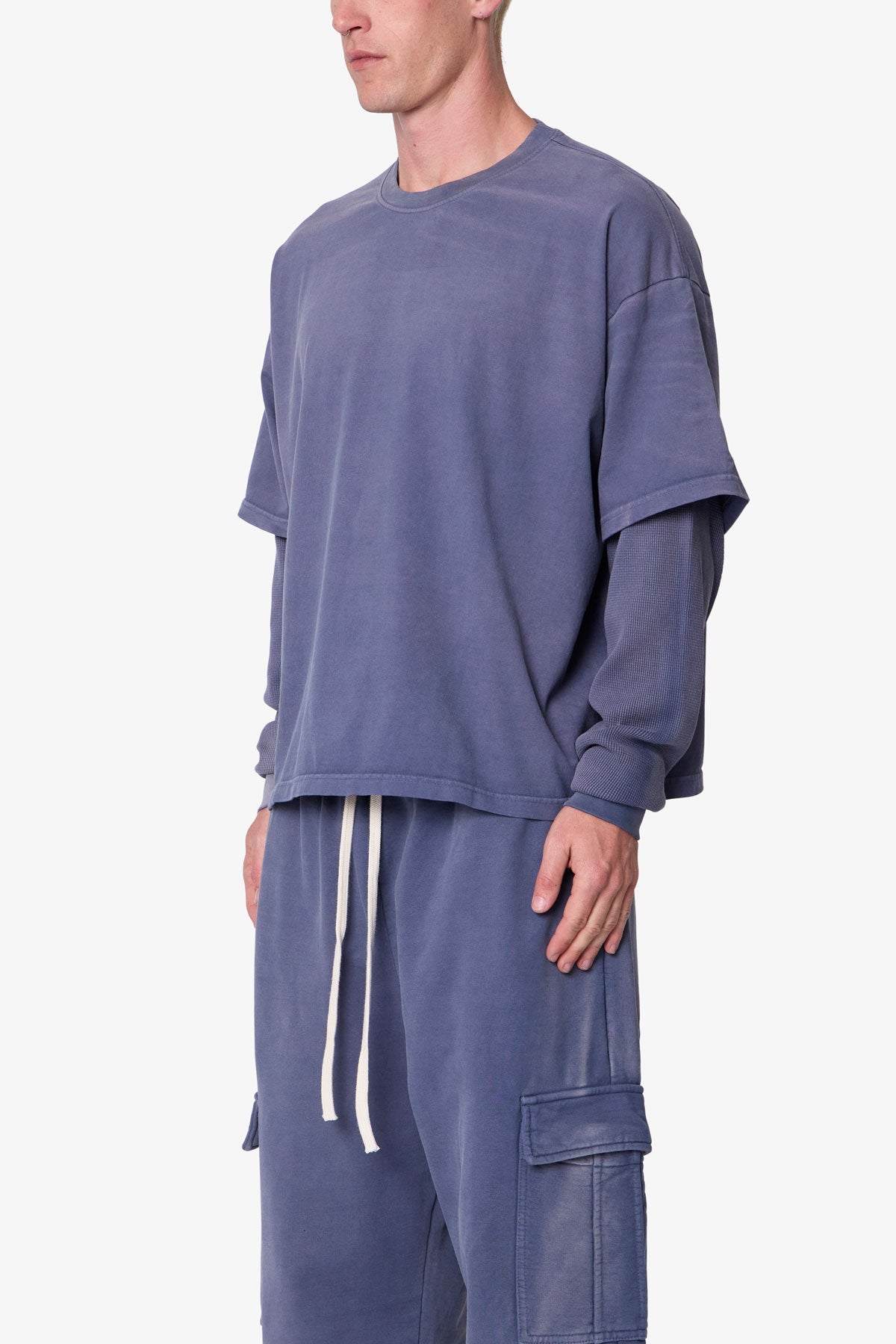 Layered Thermal L/S Tee - Washed Navy