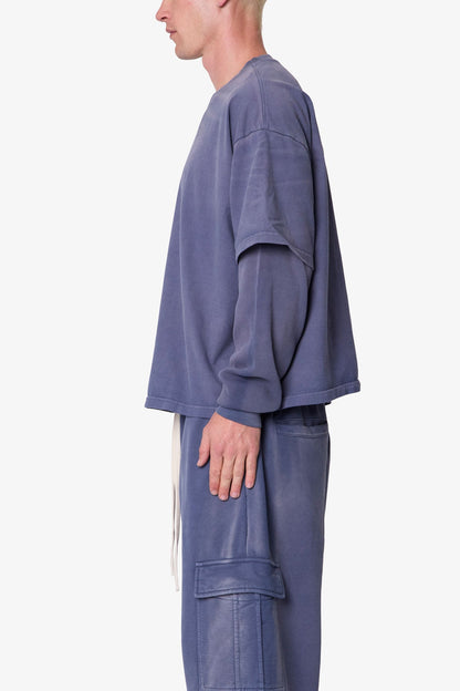 Layered Thermal L/S Tee - Washed Navy