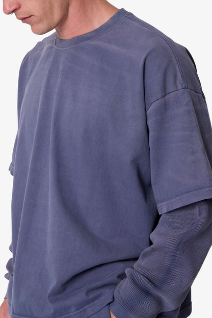 Layered Thermal L/S Tee - Washed Navy