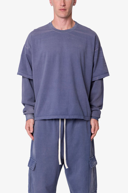 Layered Thermal L/S Tee - Washed Navy