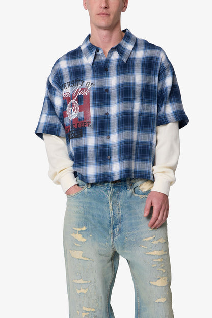 Layered Thermal S/S Shirt - Blue
