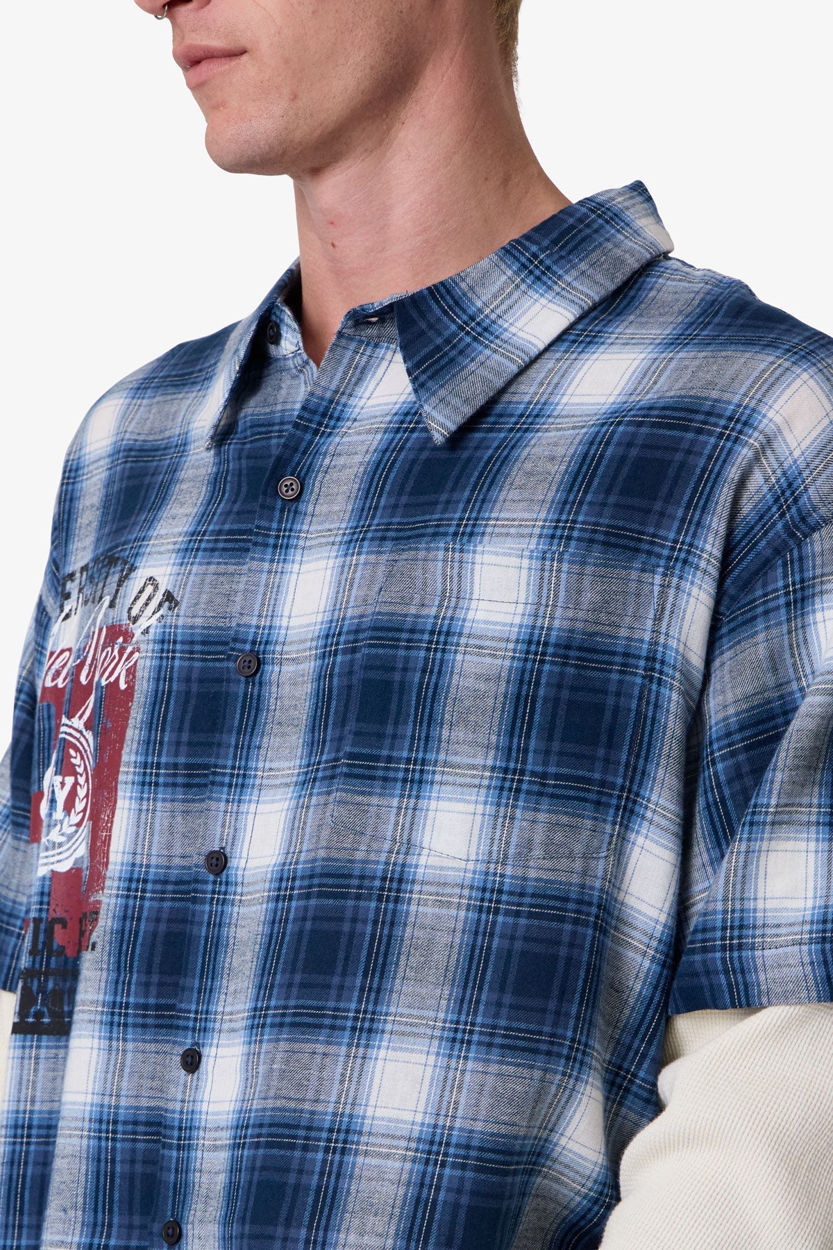 Layered Thermal S/S Shirt - Blue