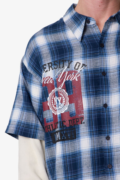 Layered Thermal S/S Shirt - Blue