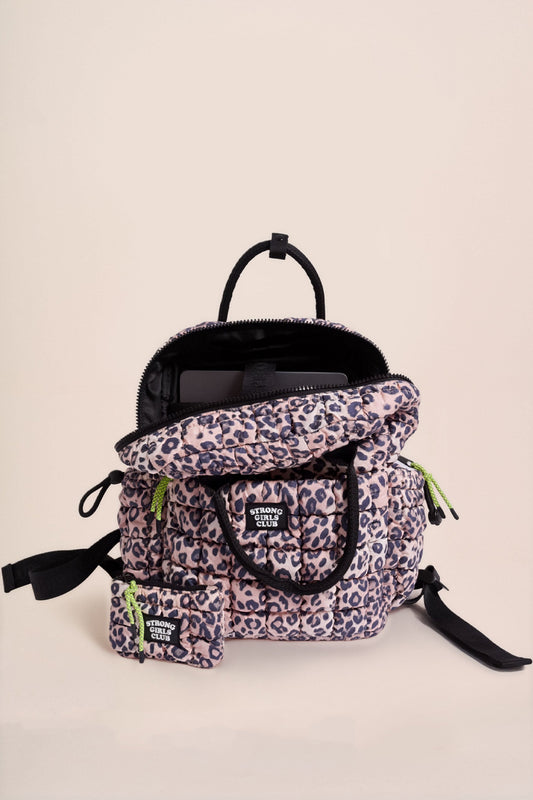 Dumpling Quilted Backpack - Leopard