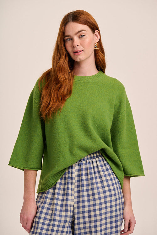 Lulu Knitted Merino Wool TShirt - Green