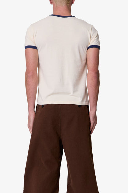 Lynx Ringer Tee - Off White