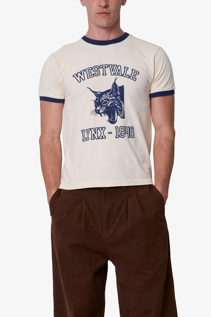 Lynx Ringer Tee - Off White