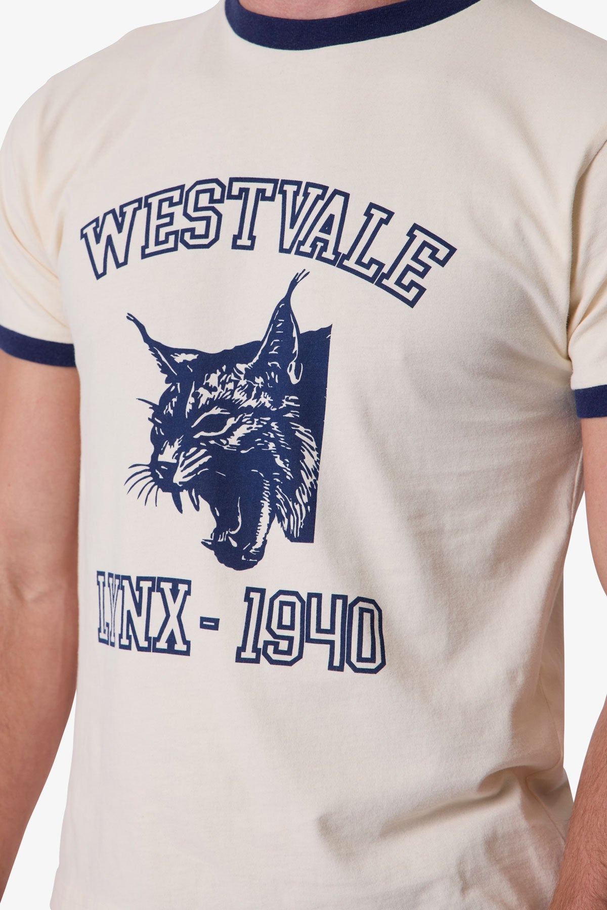 Lynx Ringer Tee - Off White