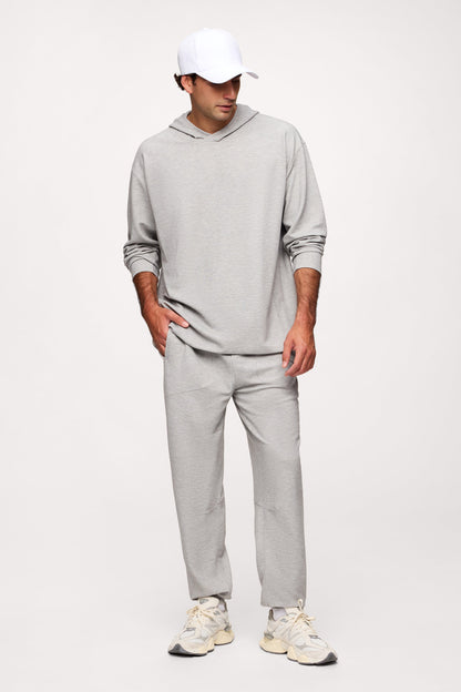 Performance Waffle Hoodie | Heather Grey