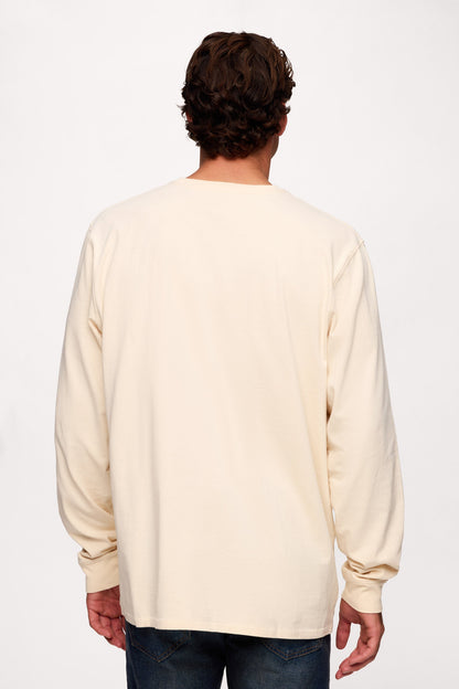 Vintage Cotton Men's Long Sleeve Everyday T-Shirt | Bone