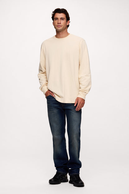 Vintage Cotton Men's Long Sleeve Everyday T-Shirt | Bone