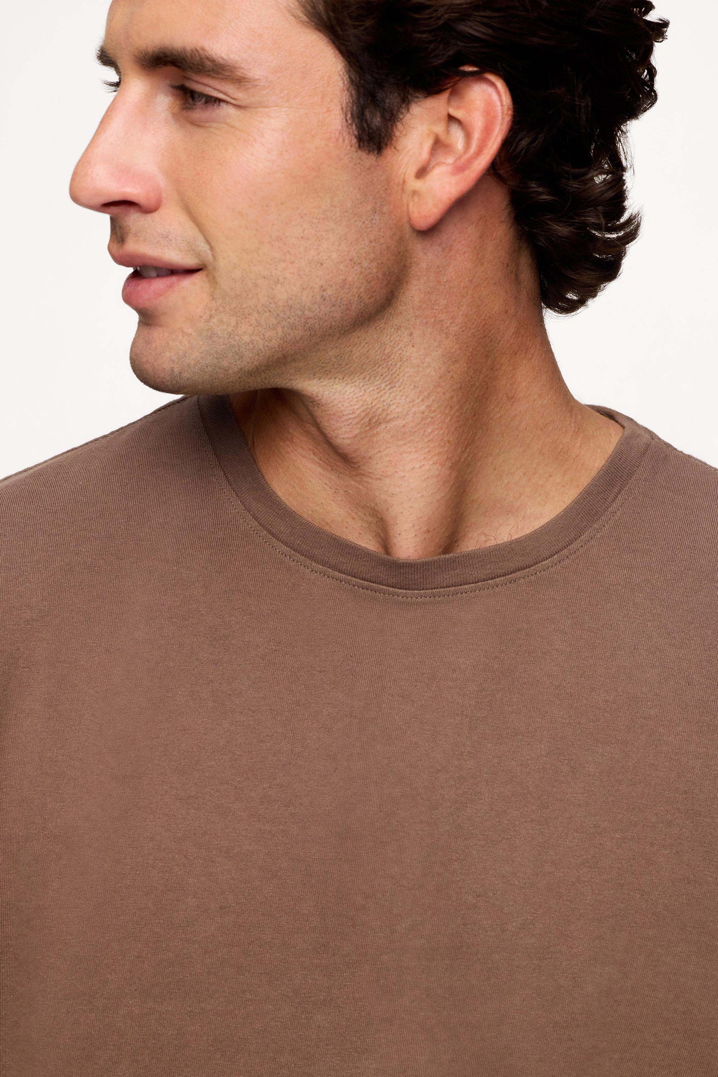 Vintage Cotton Men's Long Sleeve Everyday T-Shirt | Mocha