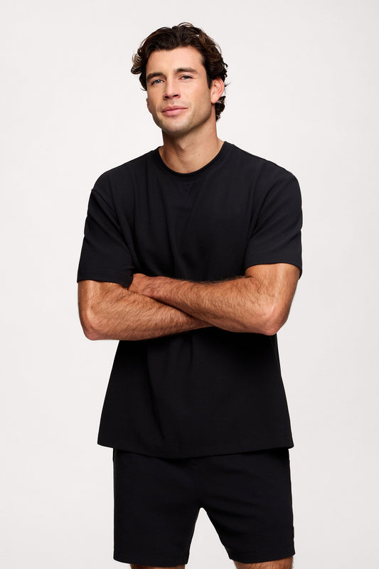 Performance Waffle T-Shirt | Black