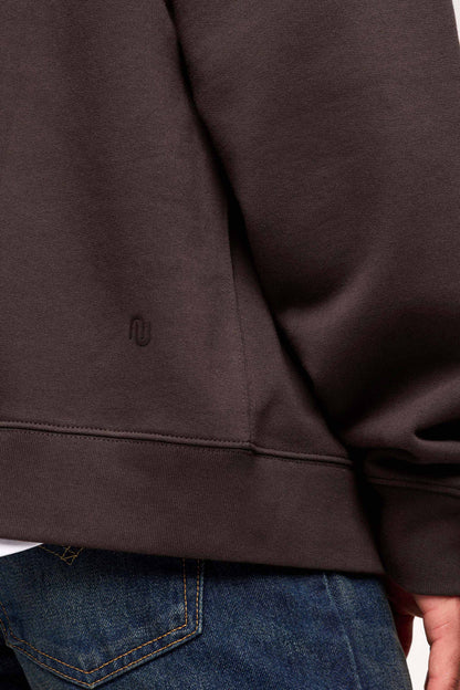 Vintage Washed Zip-Up Hoodie | Espresso