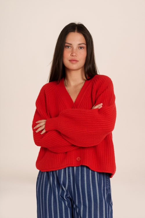 Mabel Cardigan - Red