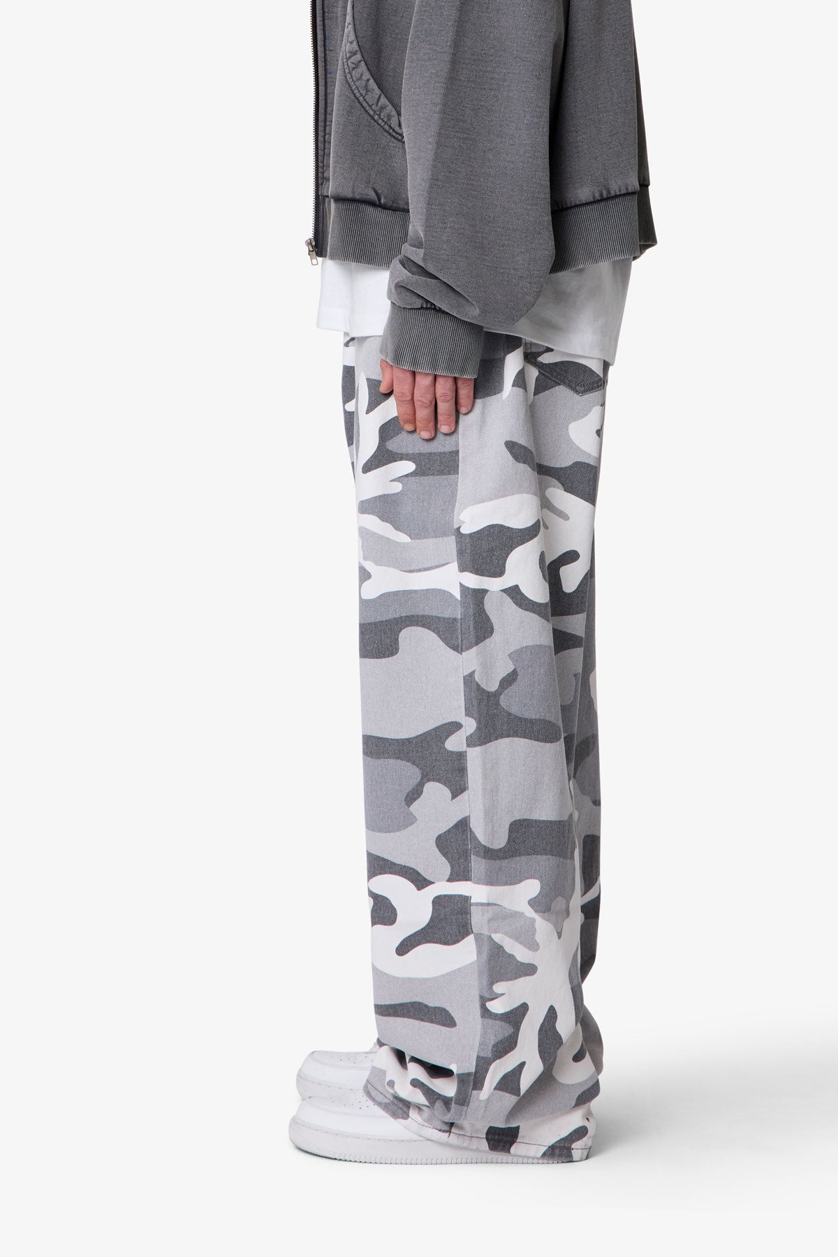 Mega Baggy Pants - Snow Camo