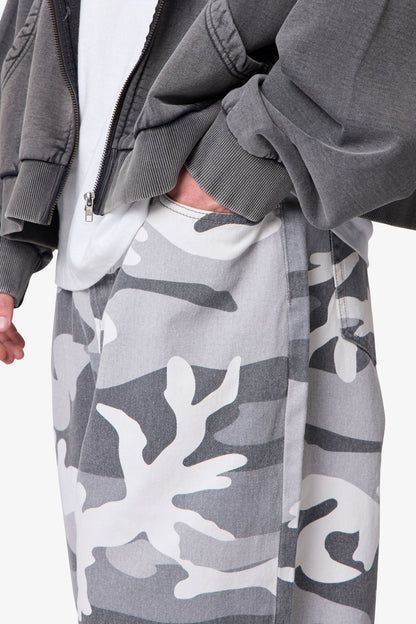 Mega Baggy Pants - Snow Camo