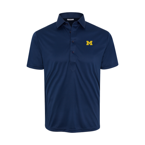 Michigan Semi-Spread Collar Polo Navy