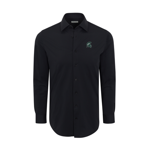 Michigan State Apex Performance Dress Shirt Black